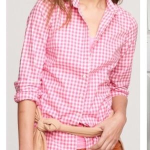 J.Crew The Perfect Shirt pink plaid Size 8